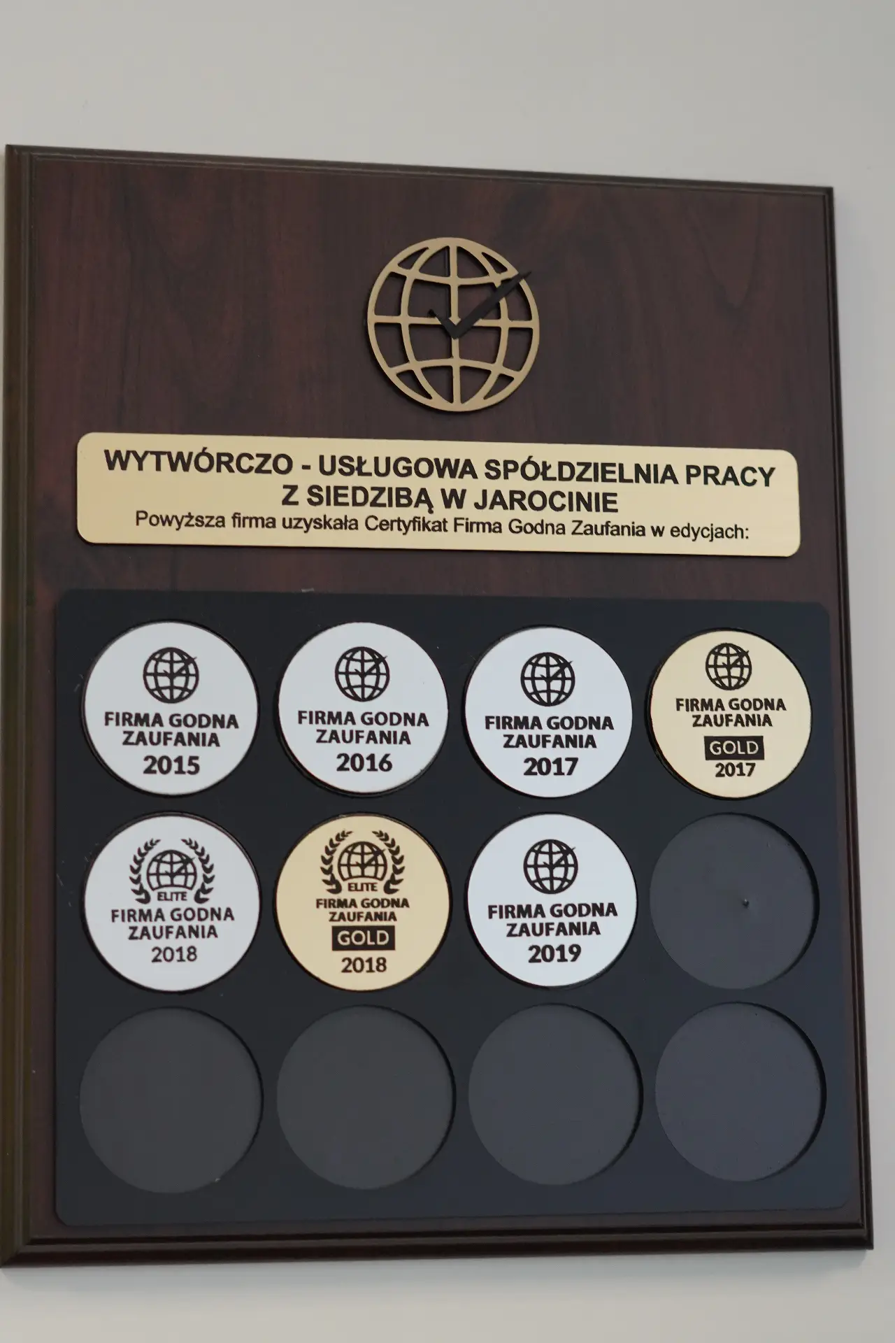 Odznaki WUSP - certyfikaty i wyróżnienia firmy